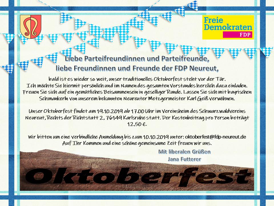 Einladung Zum Oktoberfest 19